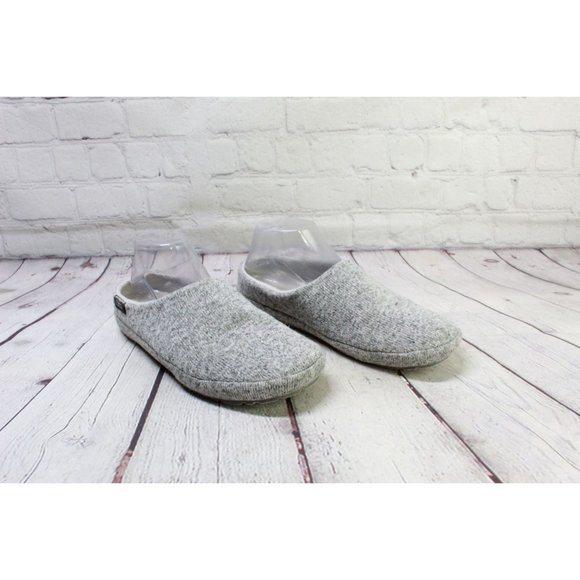 LL Bean Gray Scuff Slip On Sweater Fleece Lined Slippers Size 8 M - Picture 9 of 9